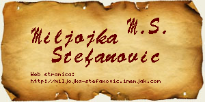 Miljojka Stefanović vizit kartica